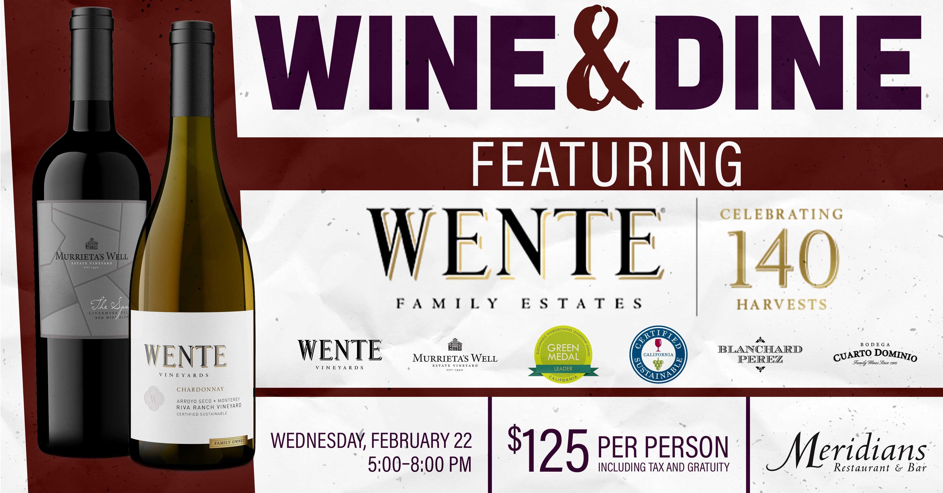 Wine and Dine with Wente Family Estates